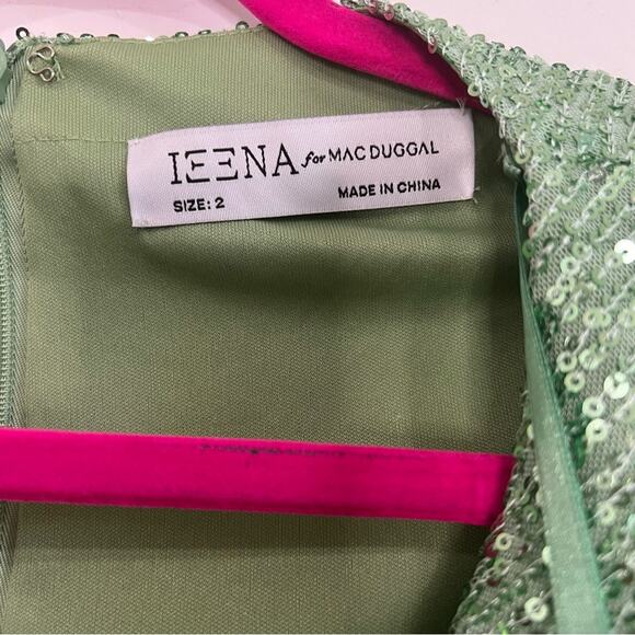 Mac Duggal 26865 Sequined Structured Bishop Sleeve Mini Dress - Picture 10 of 10